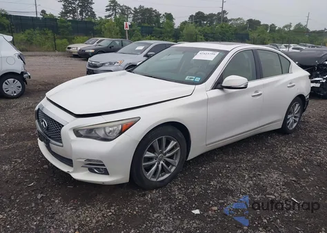 2014 Infiniti Q50 Premium/Sport из США, поврежденный, VIN JN1BV7ARXEM682243
